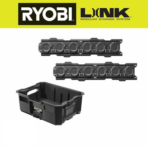 RYOBI LINK Medium Tool Crate with Wall Rails