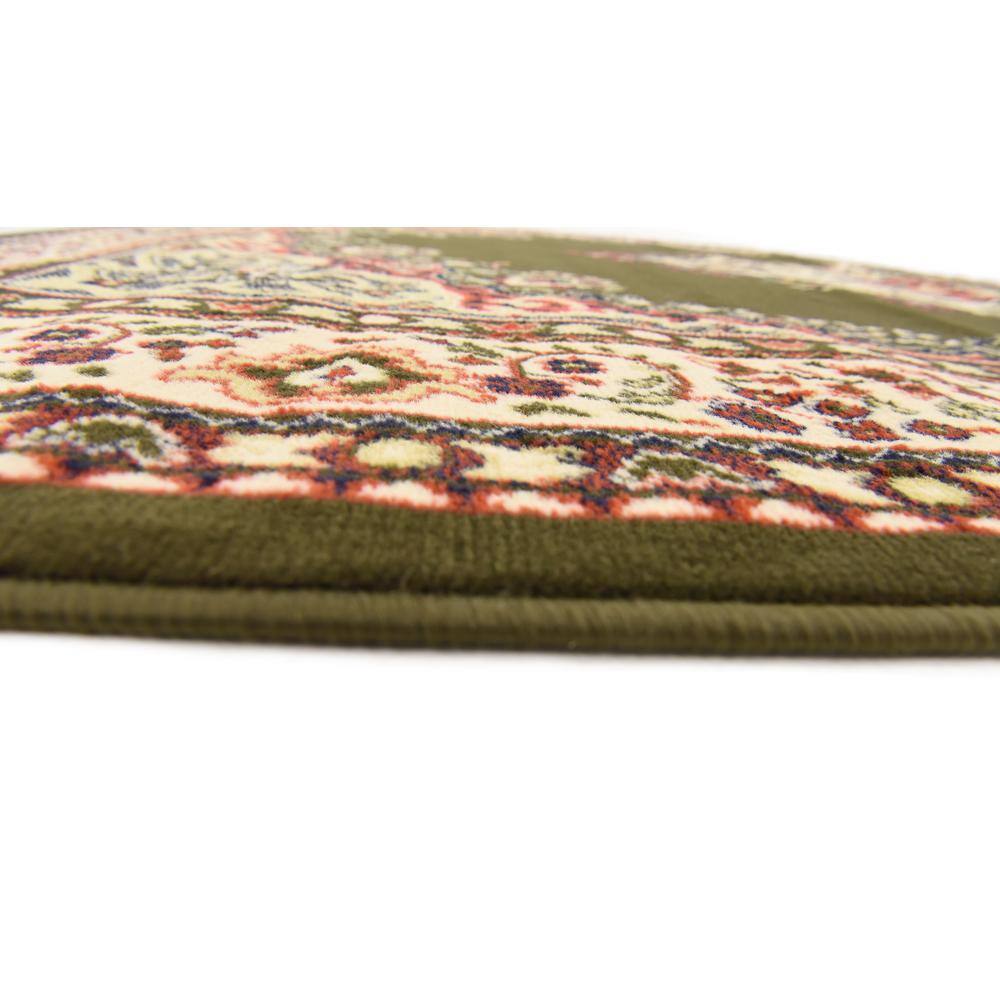 Amaya 6' x 9' Medallion Green Synthetic Easy Care Area Rug