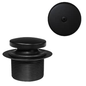 1-1/2 in. NPSM Coarse Thread Tip-Toe Bathtub Drain Trim with One-Hole Overflow Faceplate, Matte Black
