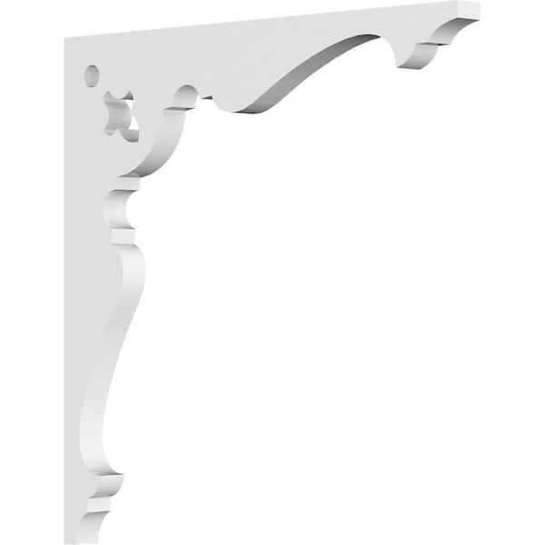 Ekena Millwork 5/8 in. W x 10 in. H x 10 in. D PVC Heath Bracket
