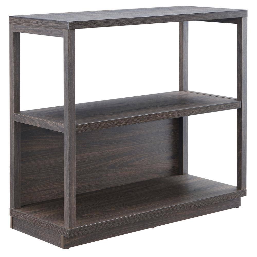 Alder Brown 33" Tall Rectangular Bookshelf with Plinth Base