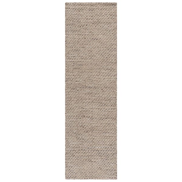 Vermont 2 ft. x 8 ft. Sand/Ivory Pebble Weave Washable Runner Rug