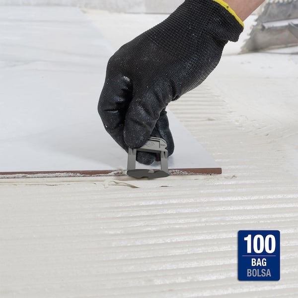 LASH XL Grey 1/32 in. Plastic Clip Tile Leveling System (100-Pack)