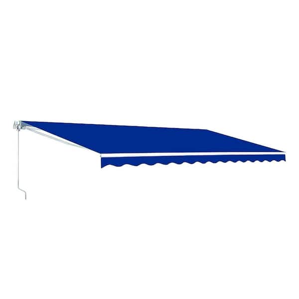 ALEKO 12 ft. x 10 ft. Retractable Patio Awning in Blue (3.5m x 3m)