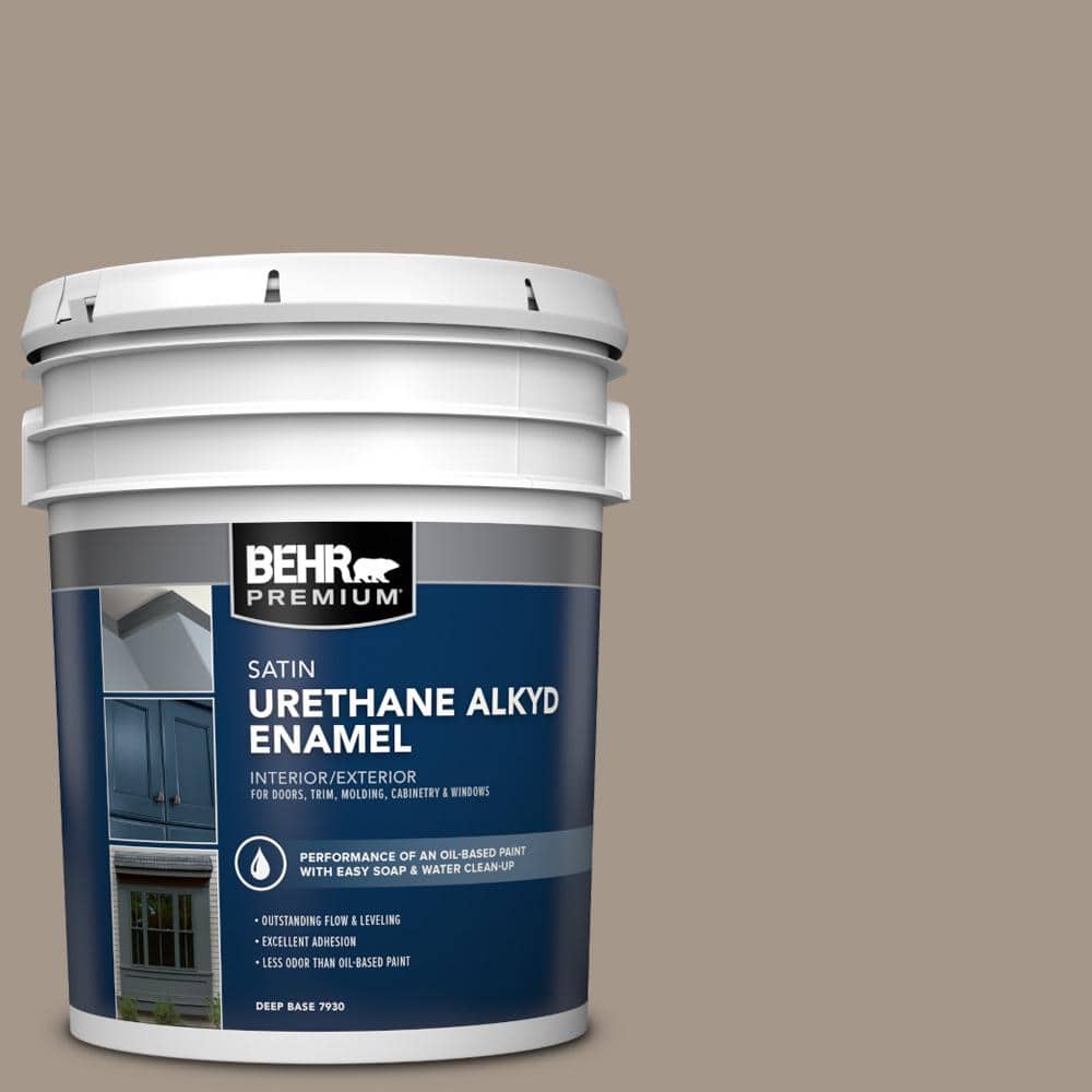 BEHR PREMIUM 5 gal. N2204 Shiitake Urethane Alkyd Satin Enamel
