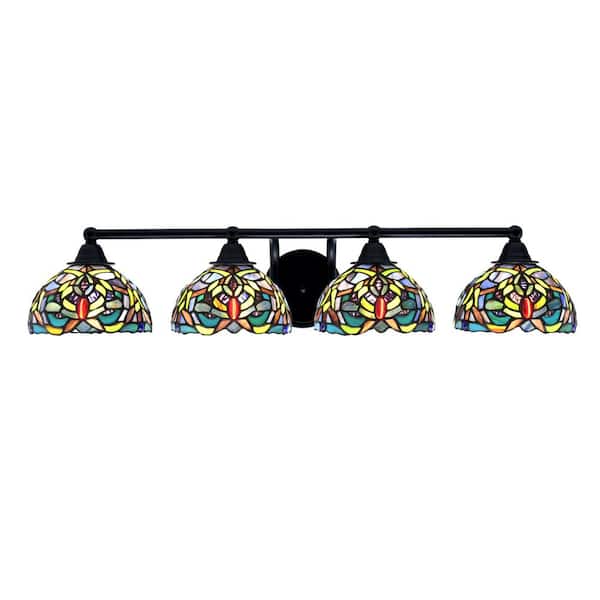 Unbranded Madison 32.75 in. 4-Light Matte Black Vanity Light