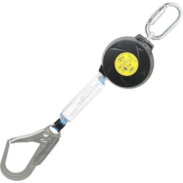KIWDZFU 11 ft. Self Retractable Lifeline Fall Protection Safety Lanyard with Big Hook Corrosion Resistant for Construction
