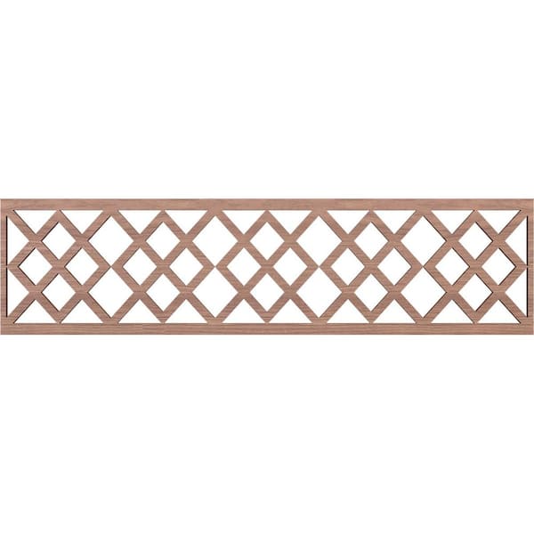 Ekena Millwork Hadley Fretwork 0.375 in. D x 47 in. W x 12 in. L Walnut Wood Panel Moulding