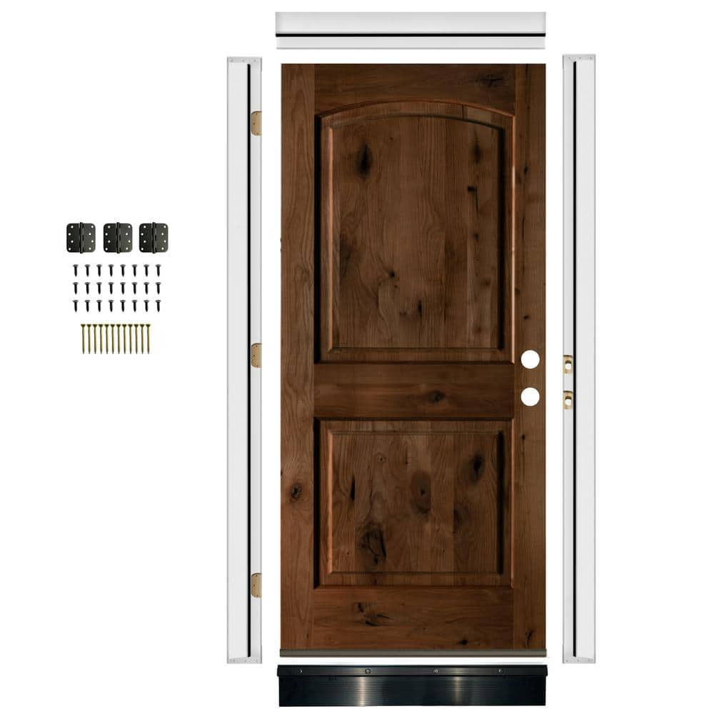 Krosswood Doors Ready-to-Assemble 36 in. x 80 in. Knotty Alder 2-Panel ...