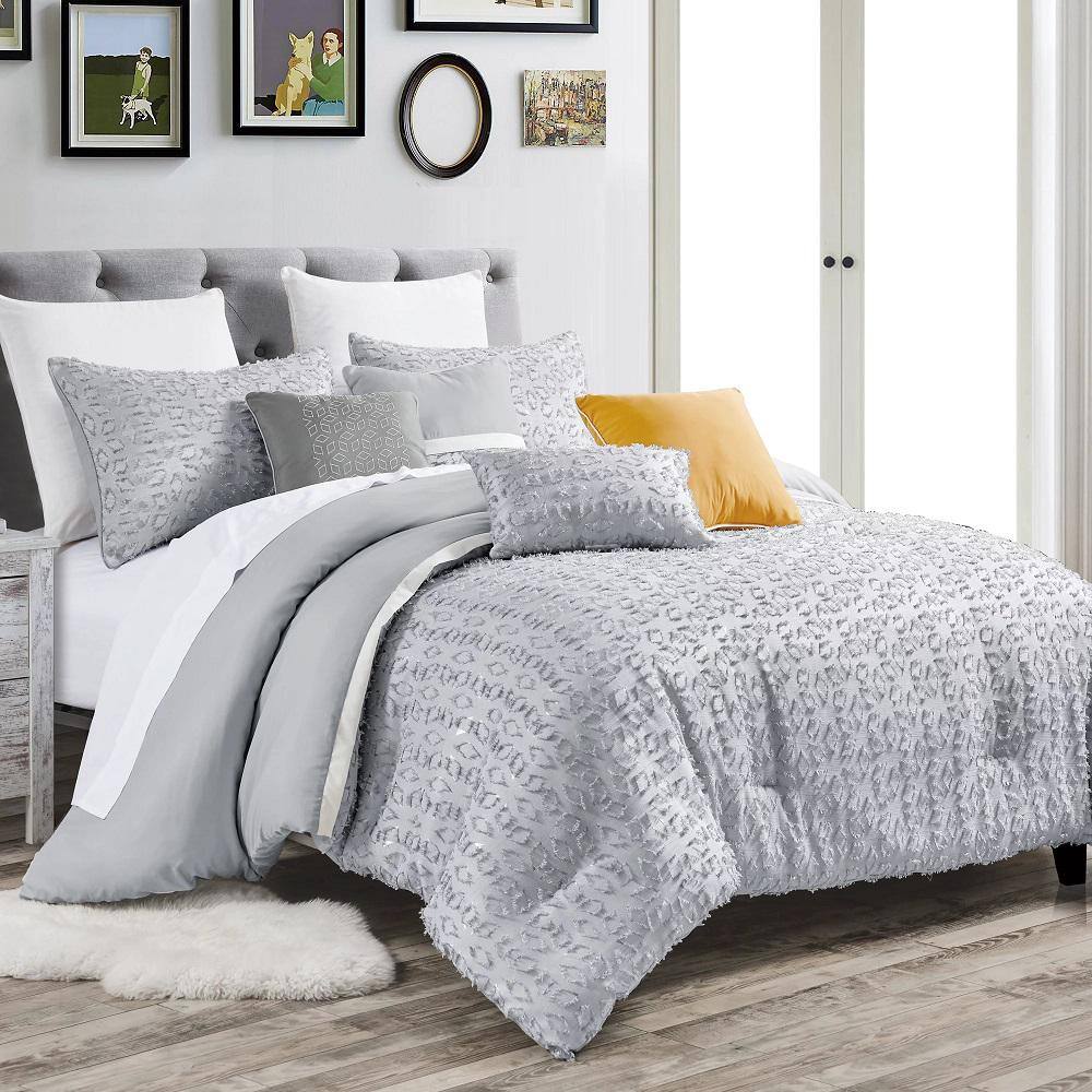 Shatex Rustic 7PC Comforter Sets Queen with Comforter and Shams and Square  Cushion and Cushion and Breakfast Pillow-Queen J22053-HALDIS-Q - The Home 