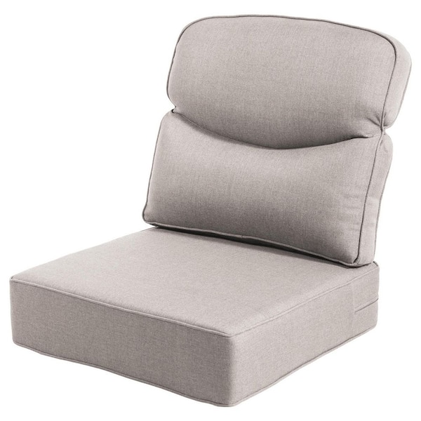 Light Relax Beige 24 x 24 Outdoor 2-Piece Deep Seating Outdoor Lounge Chair Cushion Set