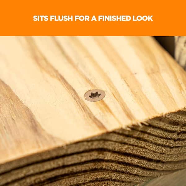 #8 x 2 in. Tan ACQ Rated Star Drive Flat Head Wood Deck Screw (1750-Piece)