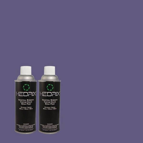 Hedrix 11 oz. Match of 620B-7 Wild Elderberry Low Lustre Custom Spray Paint (2-Pack)