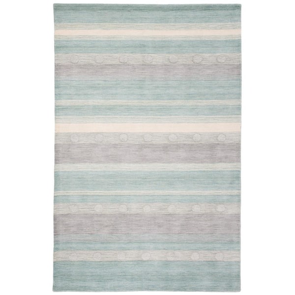 SAFAVIEH Kids Aqua/Ivory 6 ft. x 9 ft. Polka Dot Area Rug