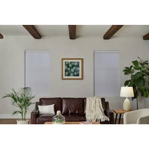 White Cordless Blackout Cellular Shade - 19.5 in. W x 48 in. L (Motorization Compatible)