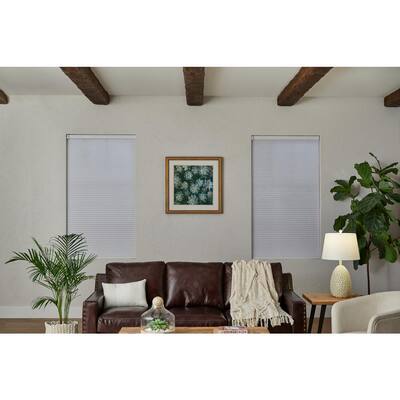 White Cordless Blackout Cellular Shade - 21 in. W x 48 in. L (Motorization Compatible)