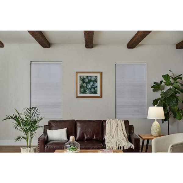 Home Decorators Collection White Cordless Blackout Cellular Shade - 60.25 in. W x 48 in. L (Motorization Compatible)