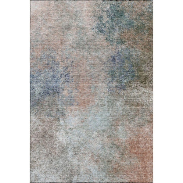Addison Rugs Mayfield Premium Machine Washable Abstract AMF1999 Copper ...