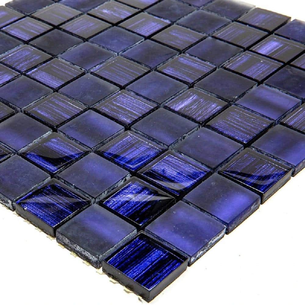 Nirvana 12" x 12" Purple Polished Glass Mosaic Tile