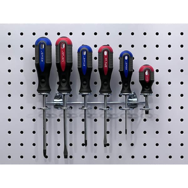 Multi-Prong Tool Holder for Pegboard - 9 1/4, Zinc-Plated