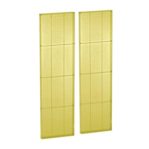 60 in. H x 16 in. W Pegboard Yellow Styrene One Sided Panel (2-Pieces per Box)