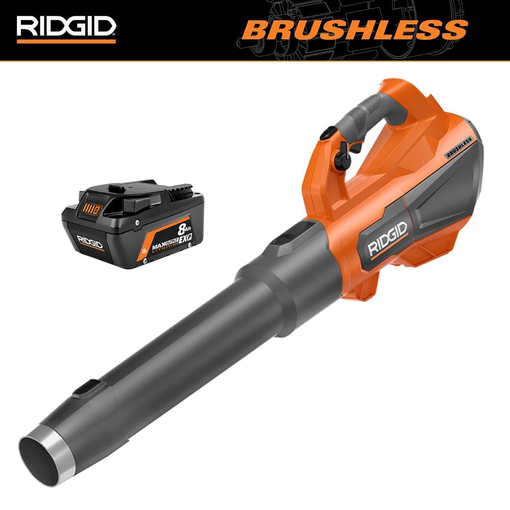 RIDGID 18V Brushless Cordless Blower Kit with 8.0 Ah MAX Output EXP Lithium-Ion Battery -  OPE Collab17