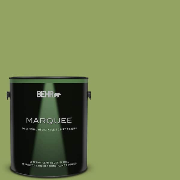 BEHR MARQUEE 1 gal. #PPU10-04 New Bamboo Semi-Gloss Enamel Exterior Paint & Primer