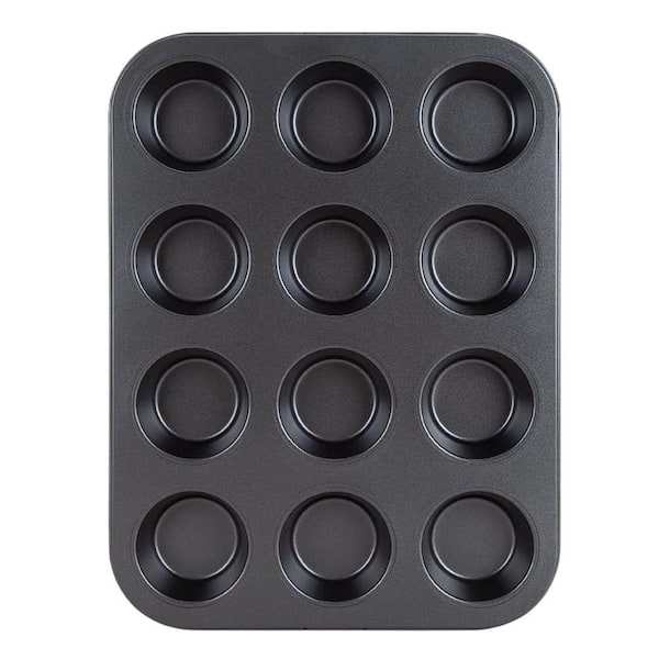 2 Pack Carbon Steel Nonstick 12-Cup Muffin Pan Set with 200 Cupcake Liners for Baking Muffins and Cupcakes