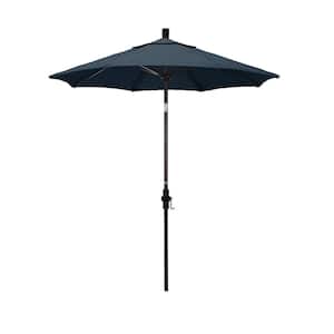 7-1/2 ft. Fiberglass Collar Tilt Double Vented Patio Umbrella in Sapphire Pacifica