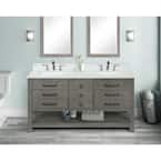 Home Decorators Collection Nashua 61 in Bath Vanity in Gray with ...