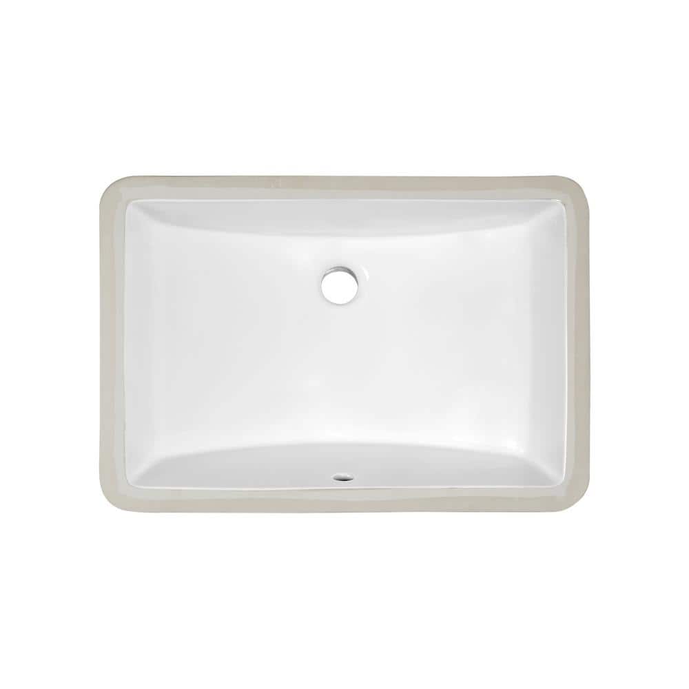 Packard 21 in. Undermount Ceramic Rectangular Bathroom Sink in White price history on PriceWatchPro
