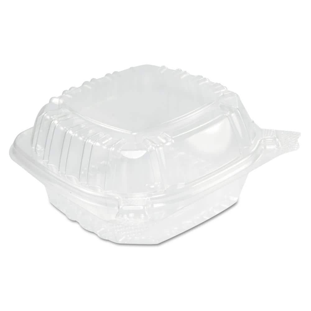 Dart Rectangular Clear Hinged Deli Container with Flat Lid 8 oz. (CH 8 DEF)  - 200/Case 