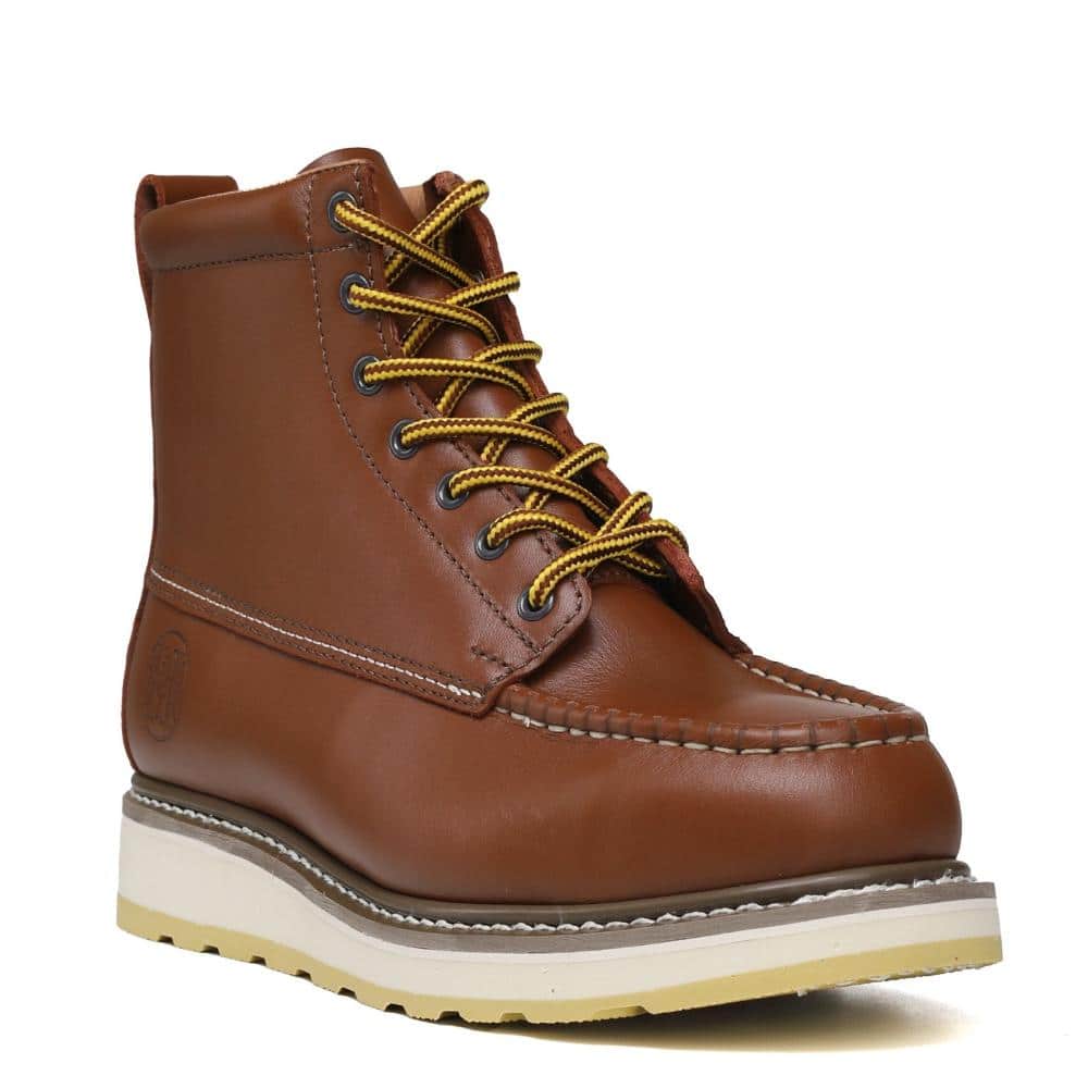 Men's 6 in. Full Grain Leather Steel Toe Slip-Resistant Durable Work Boots H84992 - Brown price history on PriceWatchPro