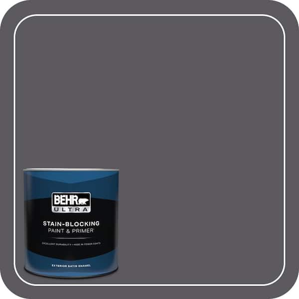 BEHR ULTRA 1 qt. #MQ5-02 Dark Shadows Satin Enamel Exterior Paint & Primer