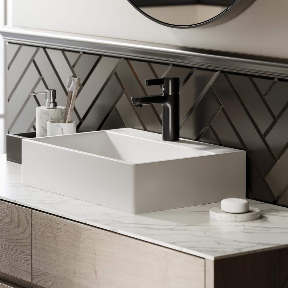 Claire 21" Glossy White Ceramic Vessel Sink
