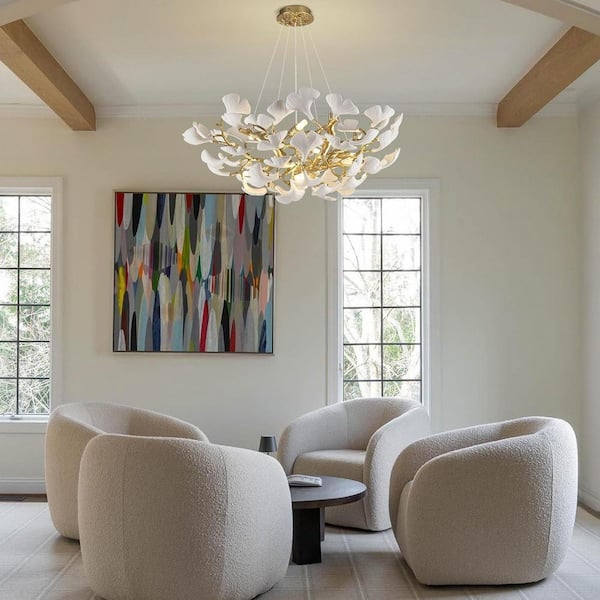 Quoizel Maria 6-Light Gold Leaf Chandelier MAA5027GFL - The Home Depot