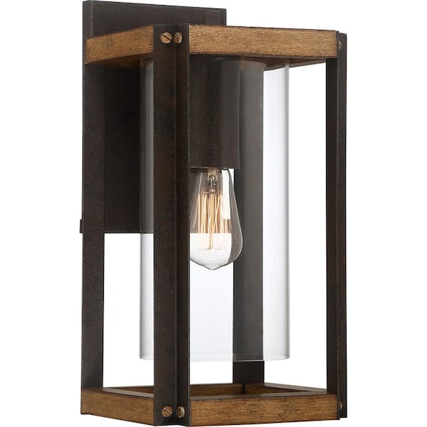 Quoizel Marion Square 1-Light Black Outdoor Wall Lantern Sconce