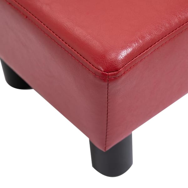 Homcom Modern Faux Leather Upholstered Rectangular Ottoman