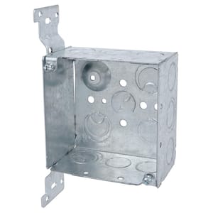 4 in. Metallic Square Box with CV Bracket