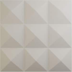 Benson Satin Blossom White 4/5 in. x 1 ft. x 1 ft. White PVC Decorative Wall Paneling 12-Pack
