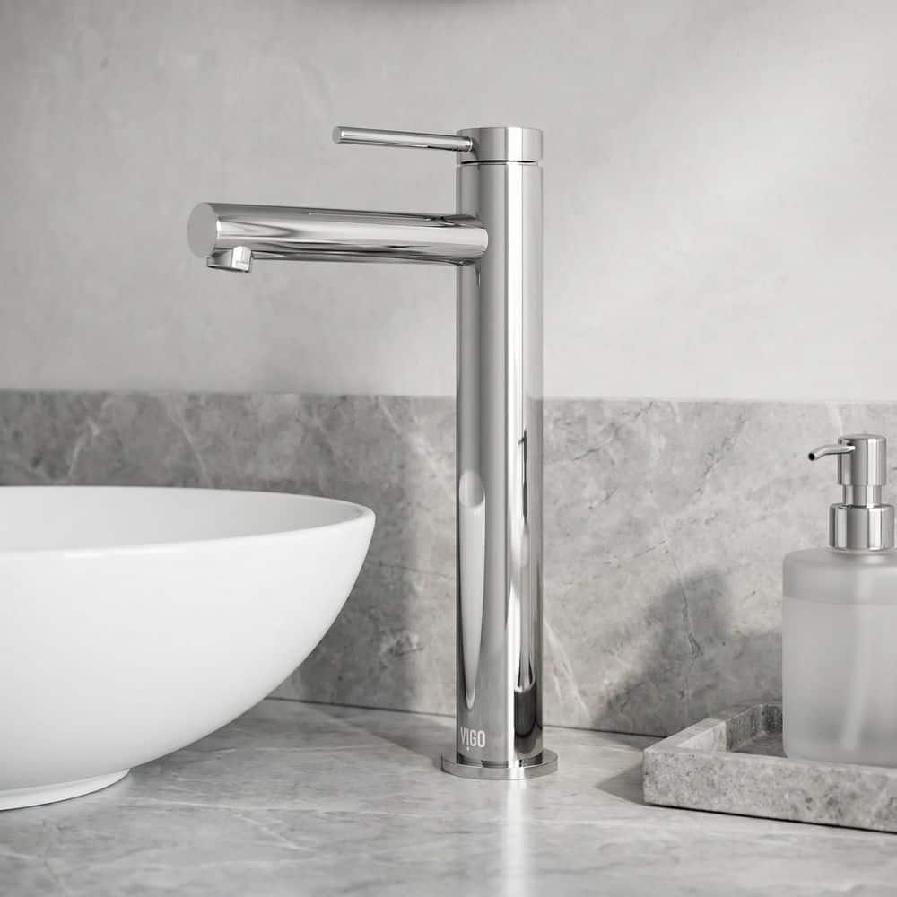 VIGO Jewel 11 in. Single Hole Single Handle Vessel Sink Faucet in