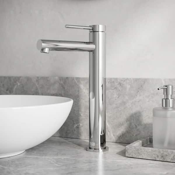 VIGO Jewel 11 in. Single Hole Single Handle Vessel Sink Faucet in