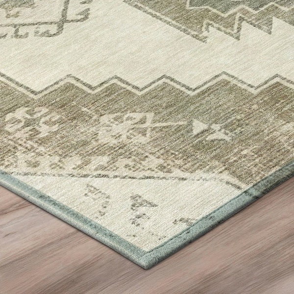 Chantille Machine Washable Indoor/Outdoor Abstract ACN3011 Cream 8 ft. x 10 ft. Area Rug