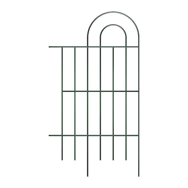 32 in. Outdoor DIY Modular Galvanized Rust-Proof Wire Garden Fence Panel Trellis, Green (14-Pack)