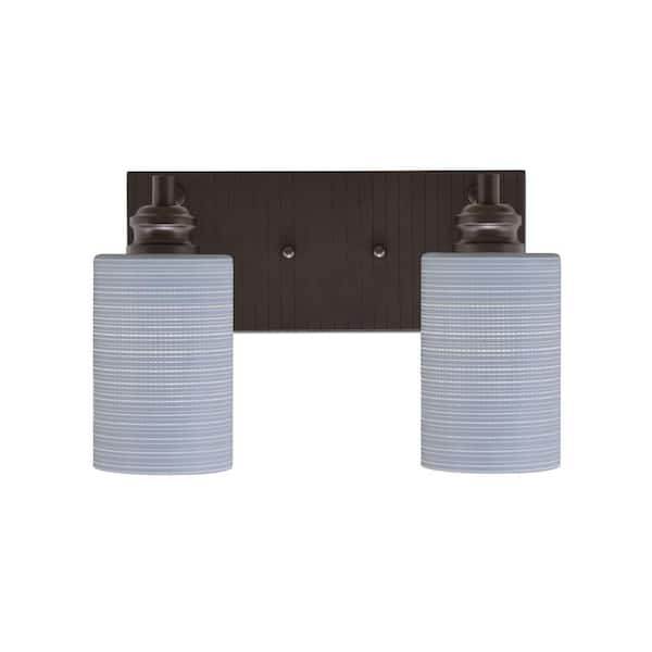 Unbranded Albany 13 in. 2-Light Espresso Vanity Light
