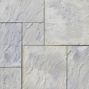 Patio-on-a-pallet 10 ft. x 10 ft. Gray Variegated Dutch York-Stone Concrete Pavers (44 Pieces/100 Sq Ft)