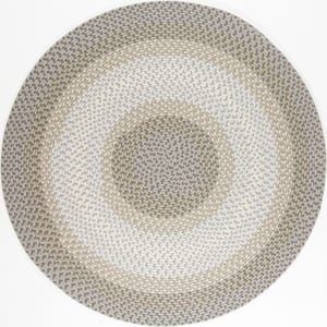 Pioneer Frosty Multi 4 ft. x 4 ft. Round Indoor/Outdoor Braided Area Rug
