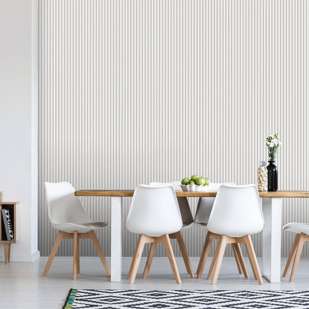 White WPC 3D Fluted Wall Paneling 6.2" x 102"