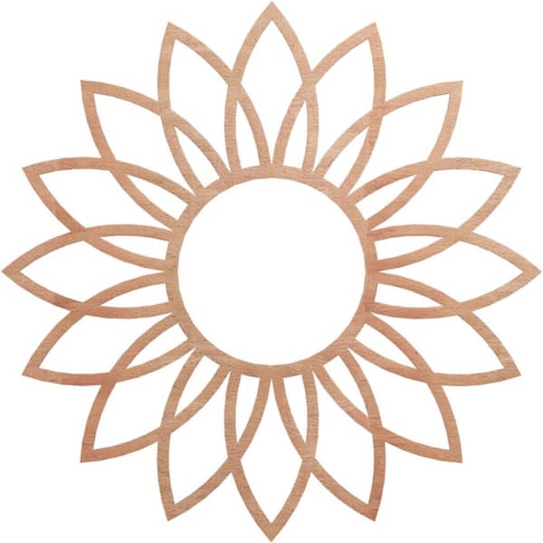 Ekena Millwork 32 in. x 11.125 in. x 0.375 in. Wood Medallion Moulding