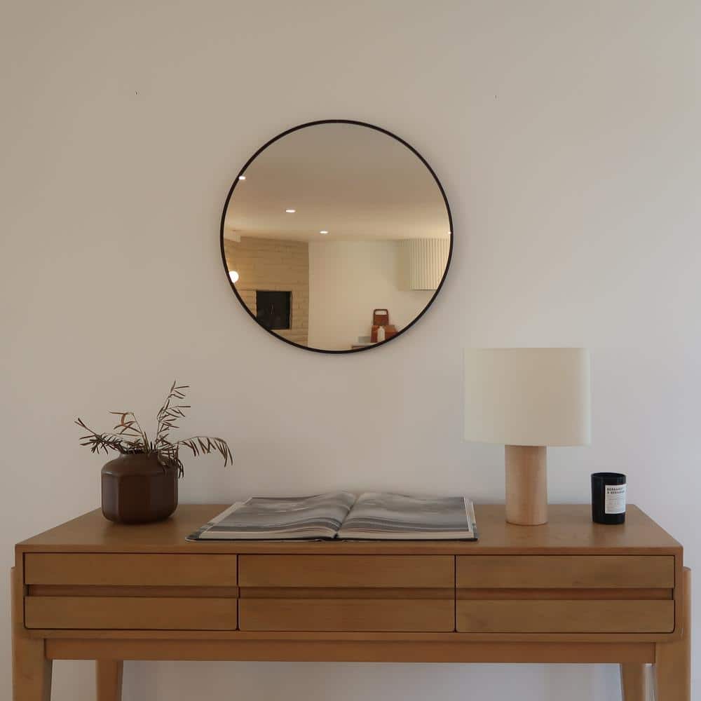 Mia 15.75" White LED Table Lamp with Maple Wood Base